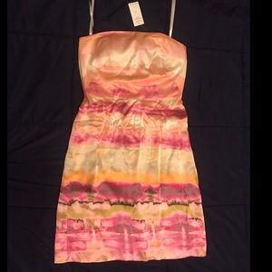 Banana Republic Strapless Satin Dress